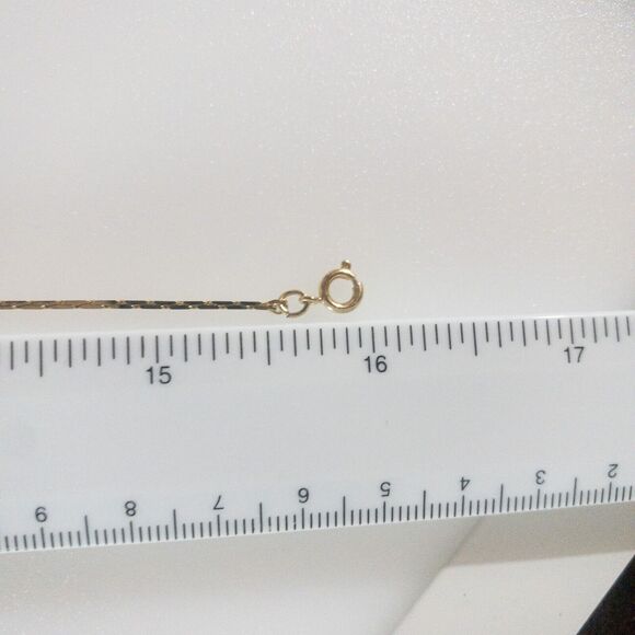 Pink Glass Pendant 16" Necklace Marquise Cut Gold Tone 8.8mm X 16.8 mm - Picture 15 of 16